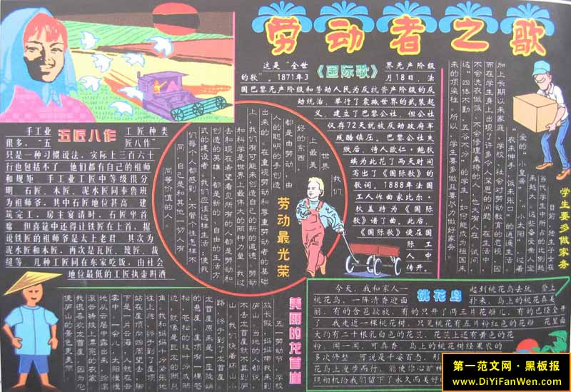 小学生五一劳动节黑板报