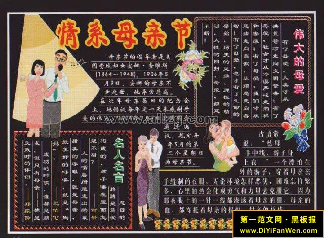 母亲节黑板报范例