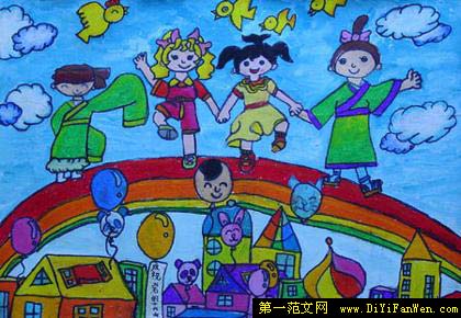 六一儿童节黑板报插图素材