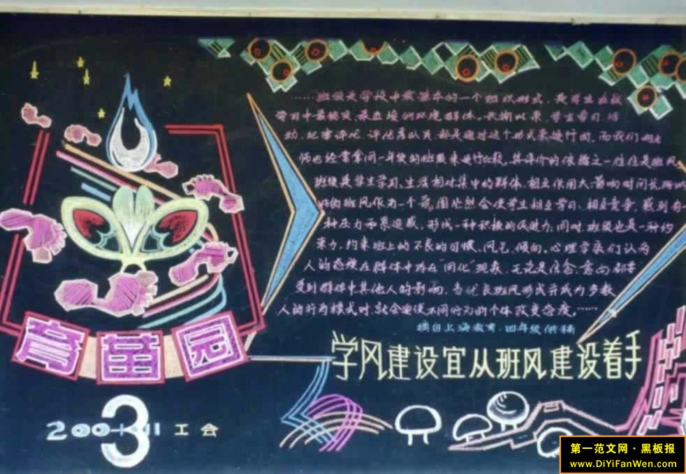 中学教育教学黑板报图片(4)