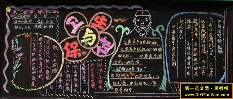 卫生黑板报