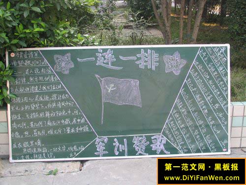 优秀军训黑板报