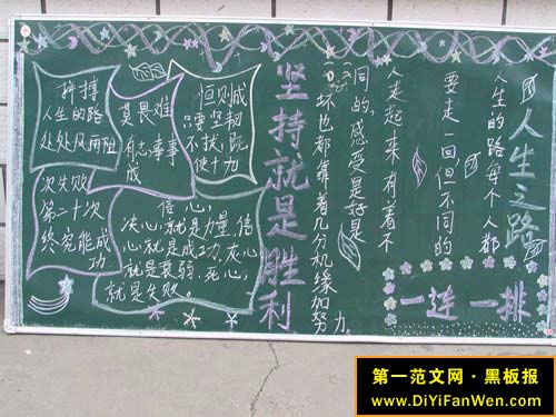 大学生军训黑板报