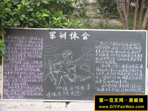 军训黑板报版面设计