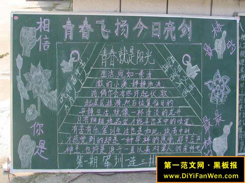 军训黑板报范例