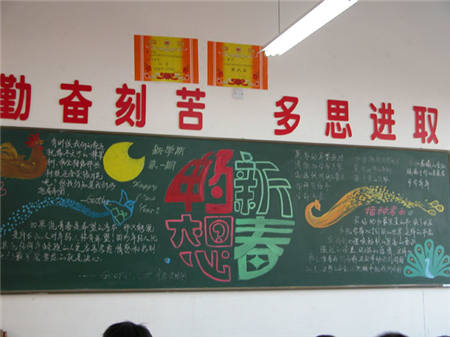 元旦黑板报：新年问候