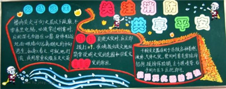 消防安全黑板报：消防安全