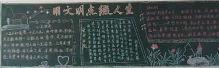 文明礼仪黑板报：积德为厚地