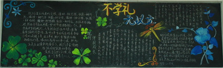 文明礼仪黑板报：静以修身，俭以养德