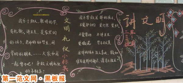 文明礼仪黑板报:日常礼貌用语 文明礼仪黑板报:日常礼貌用语