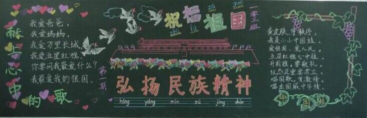 弘扬民族精神黑板报：民族精神