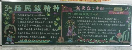 弘扬民族精神黑板报：一脉相承的精神