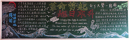 弘扬民族精神黑板报：文化和精神