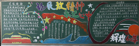 弘扬民族精神黑板报：永记民族精神