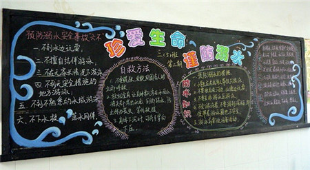 防溺水黑板报：学校防汛