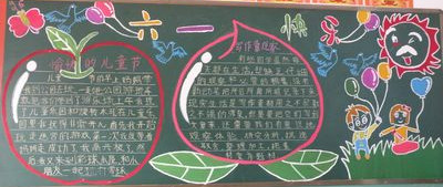 六一儿童节黑板报：“六一”献词