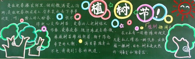 植树节黑板报：小树苗