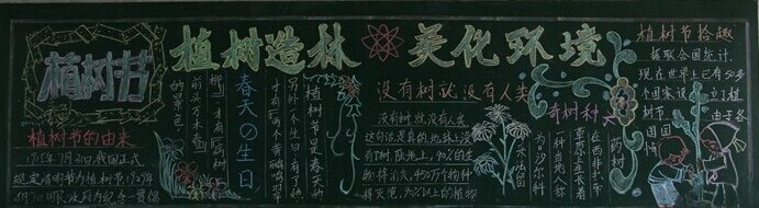 植树节黑板报：树苗