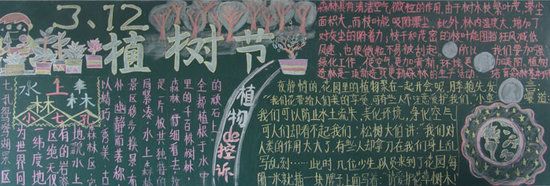 植树节黑板报：朱元璋与柿树