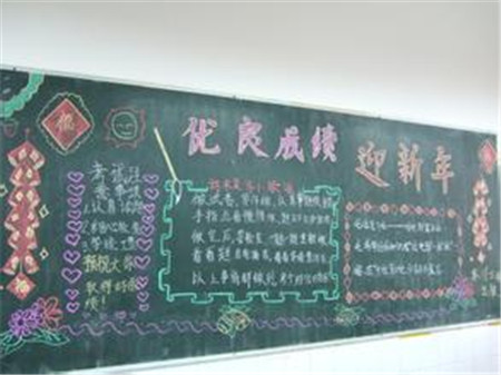 迎新年黑板报:新年趣事多 迎新年黑板报:新年趣事多