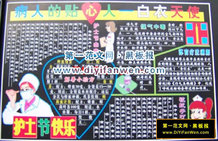 关于护士节的黑板报