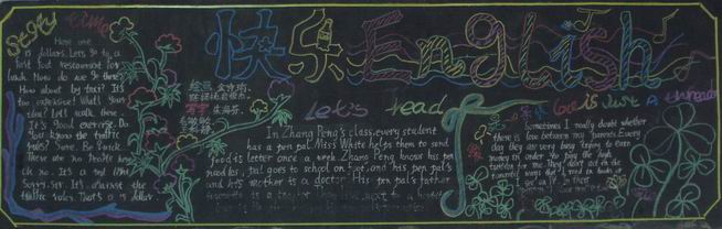 英语天地黑板报