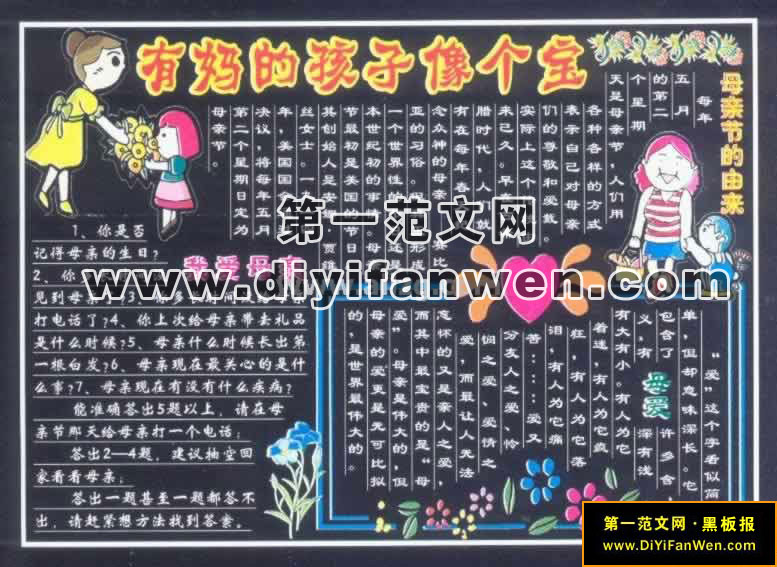 幼儿园庆祝三八妇女节黑板报图片