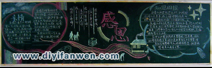 关于感恩亲情的黑板报