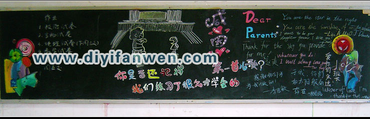 感恩母亲黑板报图片