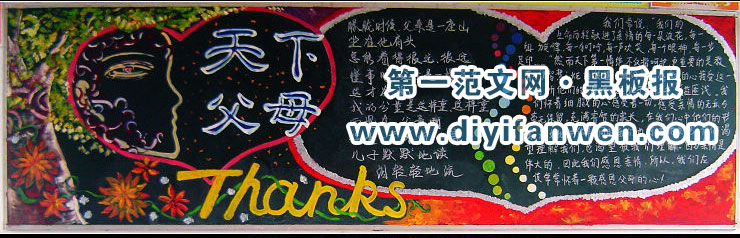 感恩黑板报——感谢天下父母