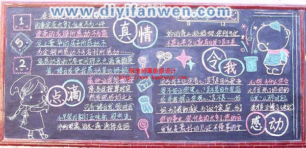 感恩节主题黑板报图片