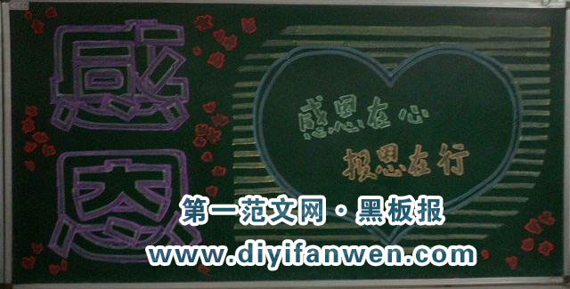 感恩节黑板报排版设计模板