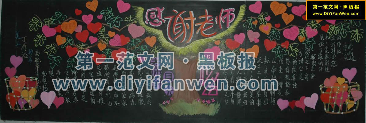 优秀的感恩节黑板报图片