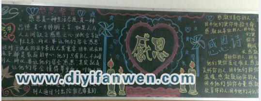 感恩节黑板报图片欣赏（一）