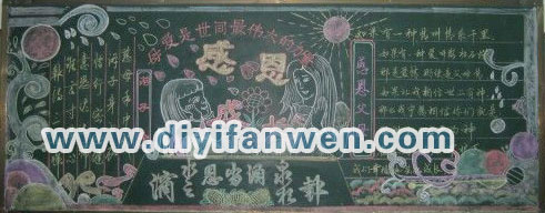 感恩节黑板报图片欣赏（三）