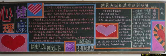 心理卫生黑板报