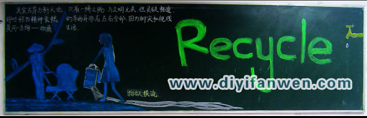 节约用水黑板报图片