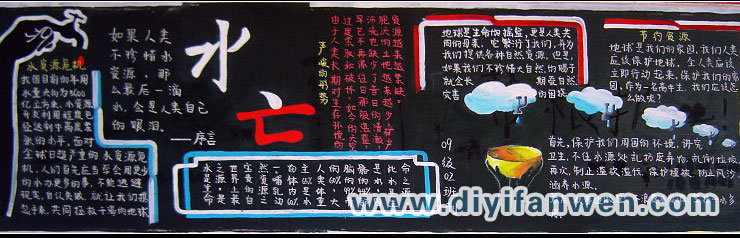 如何设计节约用水黑板报