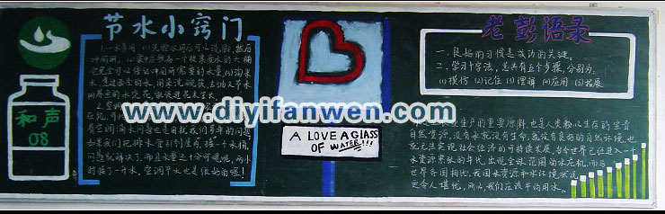 节约小窍门黑板报