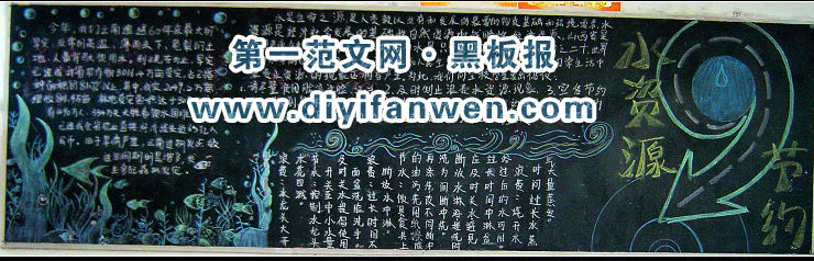 节约水资源黑板报