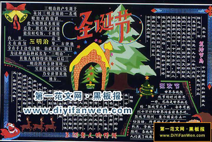2011年圣诞节黑板报图片