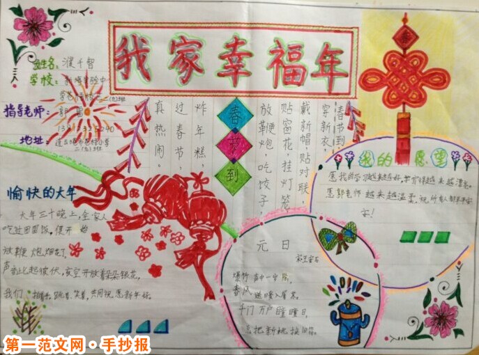 春节手抄报:过春节 春节手抄报:过春节
