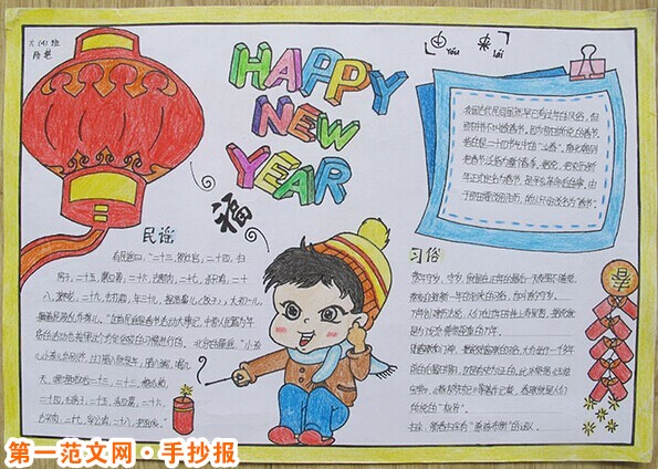 春节手抄报：年画