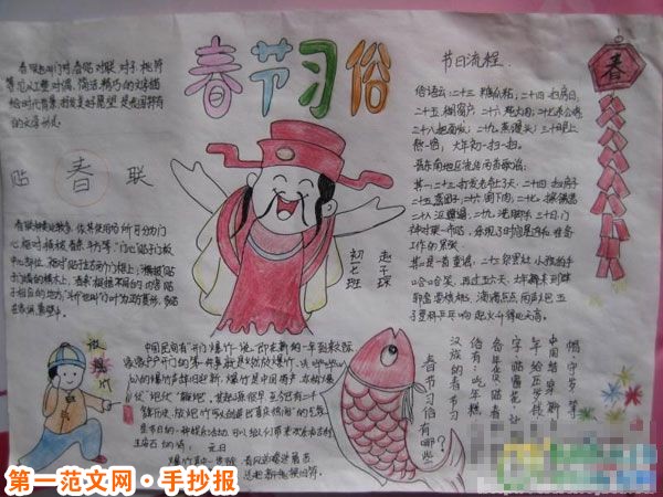 春节手抄报:天津春节习俗 春节手抄报:天津春节习俗