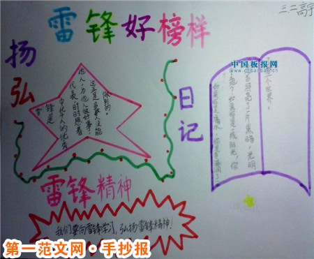 雷锋手抄报：添砖