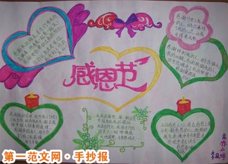 感恩节手抄报:小学生手抄报 感恩节手抄报:小学生手抄报