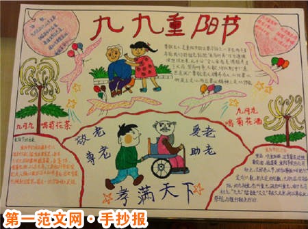 重阳节手抄报:古来登高人 重阳节手抄报:古来登高人
