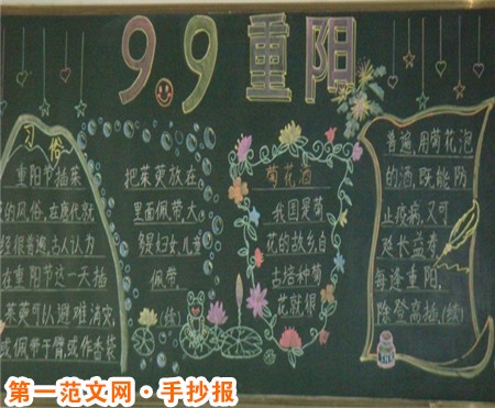 重阳节手抄报:重阳节的习惯 重阳节手抄报:重阳节的习惯