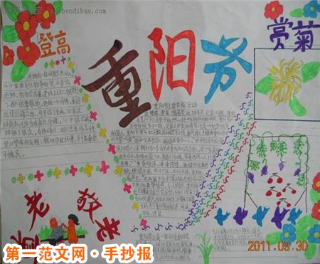 重阳节手抄报:重阳糕 重阳节手抄报:重阳糕
