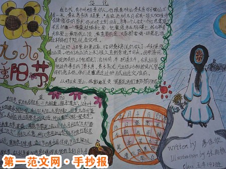 重阳节手抄报:重阳登高 重阳节手抄报:重阳登高